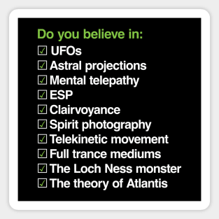 Do You Believe Checklist Magnet